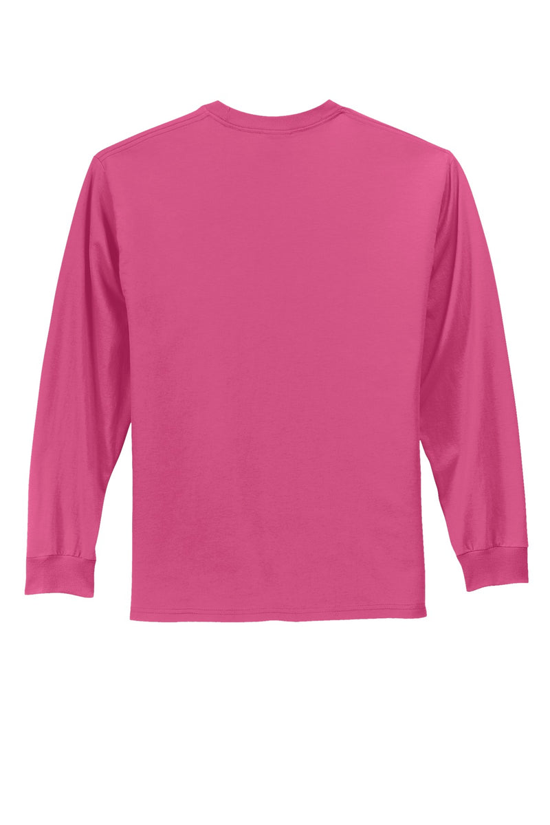 Port & Co Long Sleeve Essential Tee - Sangria