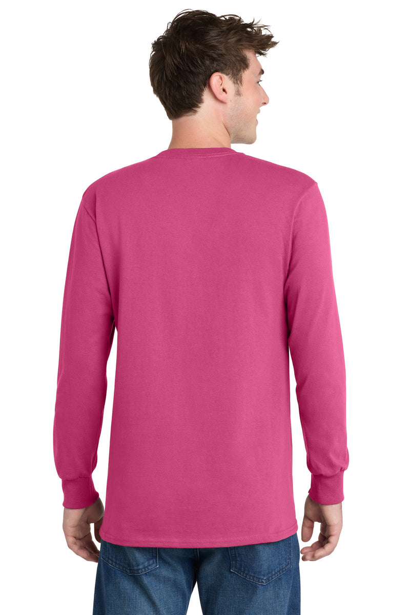 Port & Co Long Sleeve Essential Tee - Sangria