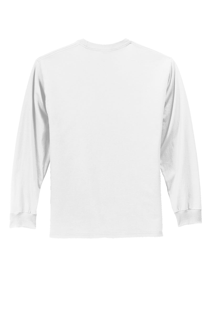 Port & Co Long Sleeve Essential Tee - White