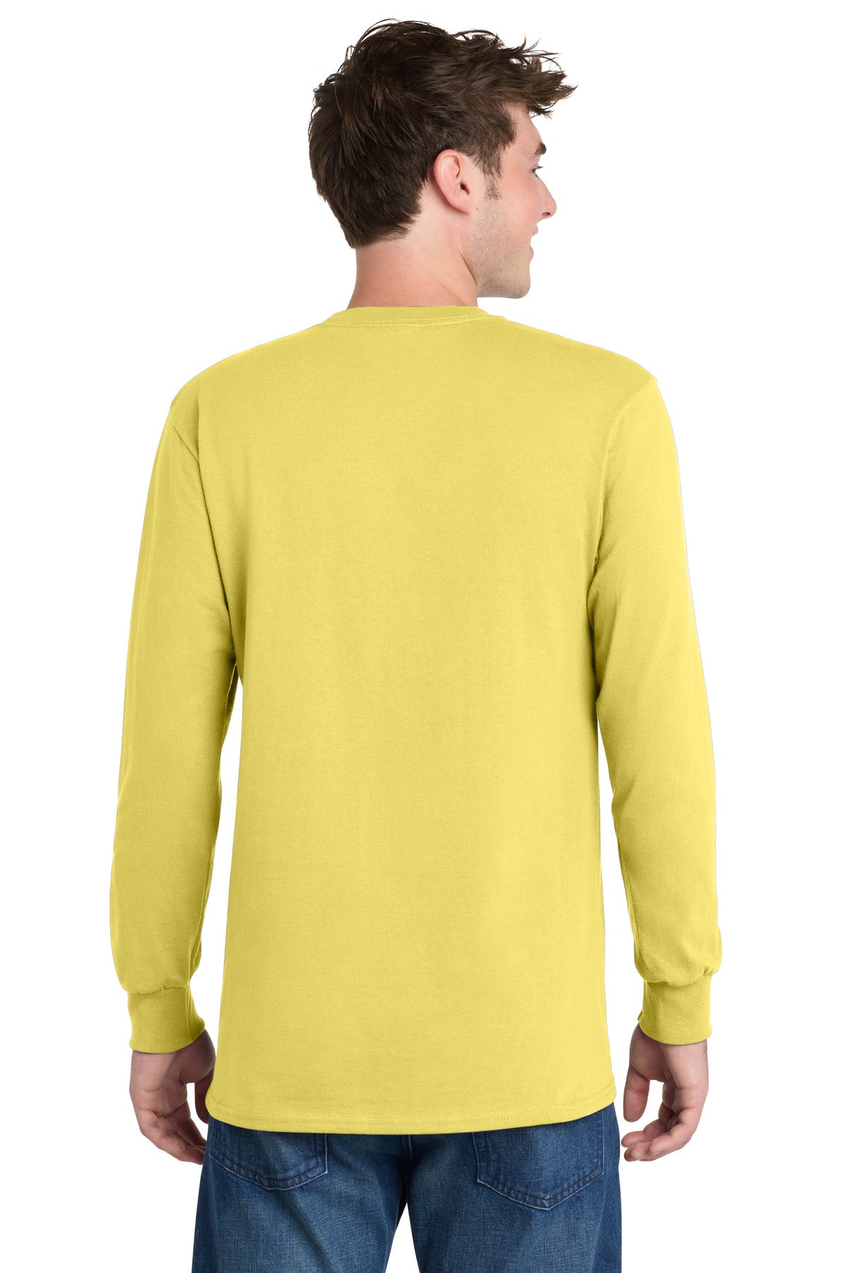Port & Co Long Sleeve Essential Tee - Yellow