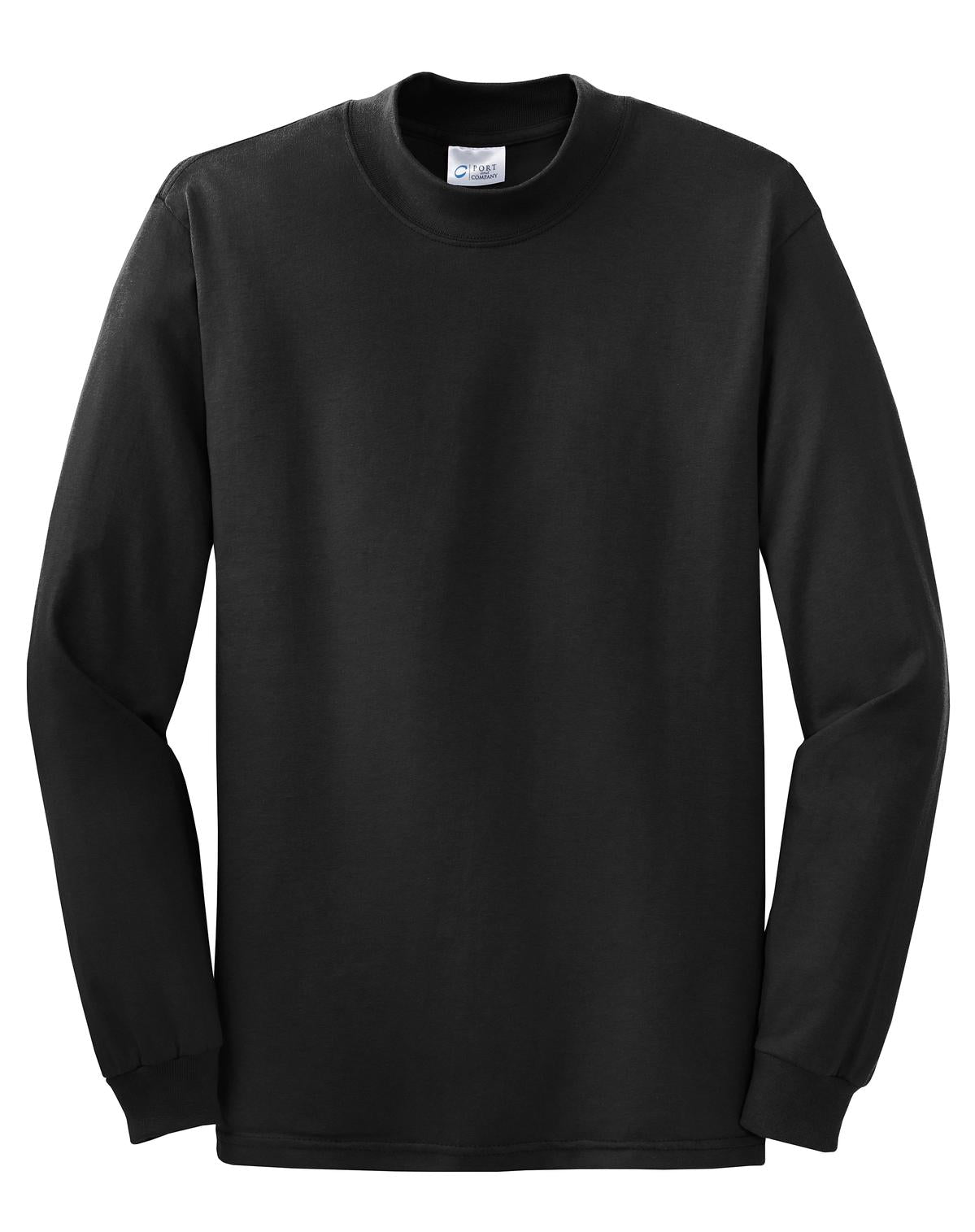 Port & Co Essential Mock Turtleneck - Jet Black