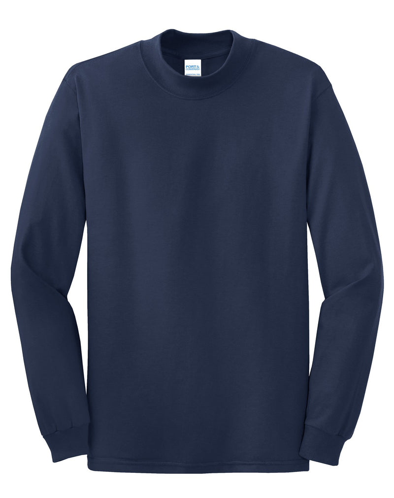 Port & Co Essential Mock Turtleneck - Navy