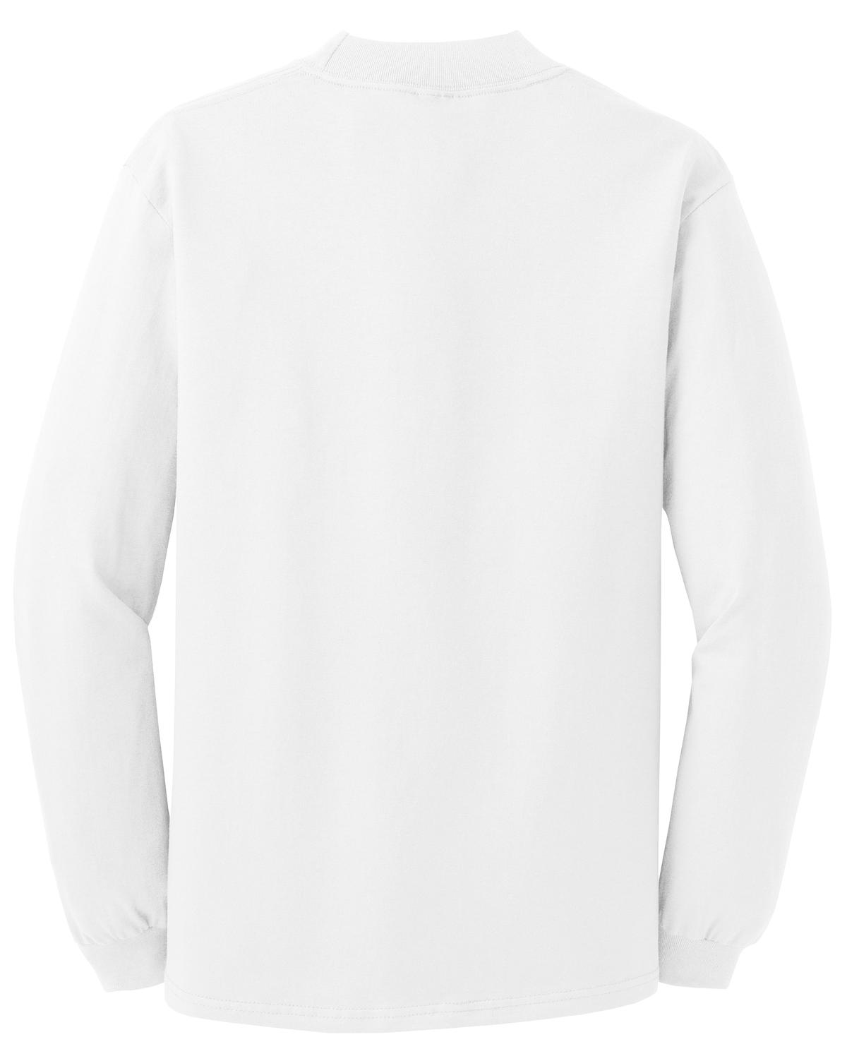 Port & Co Essential Mock Turtleneck - White