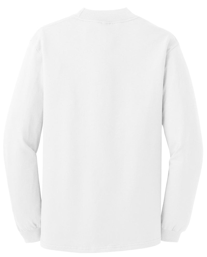 Port & Co Essential Mock Turtleneck - White