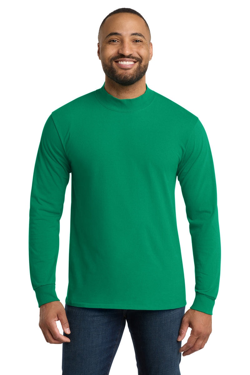 Port & Co Essential Mock Turtleneck - Kelly
