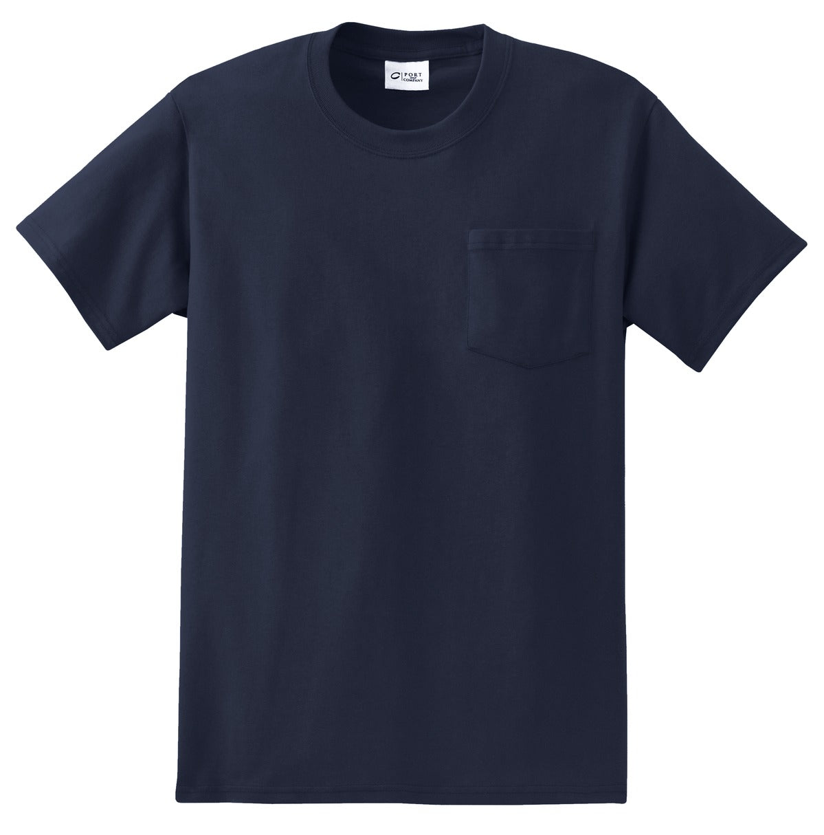 Port & Co Tall Essential Pocket Tee - Deep Navy