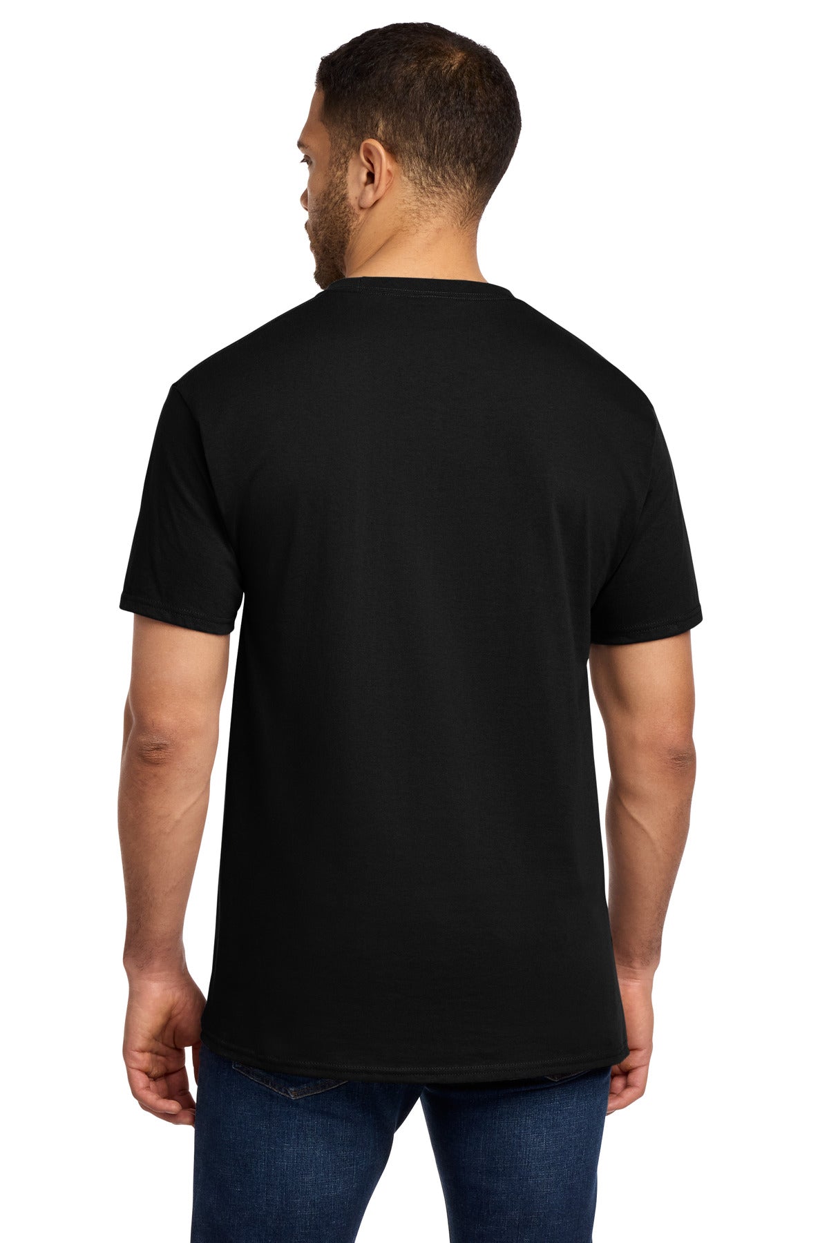 Port & Co Tall Essential Pocket Tee - Jet Black