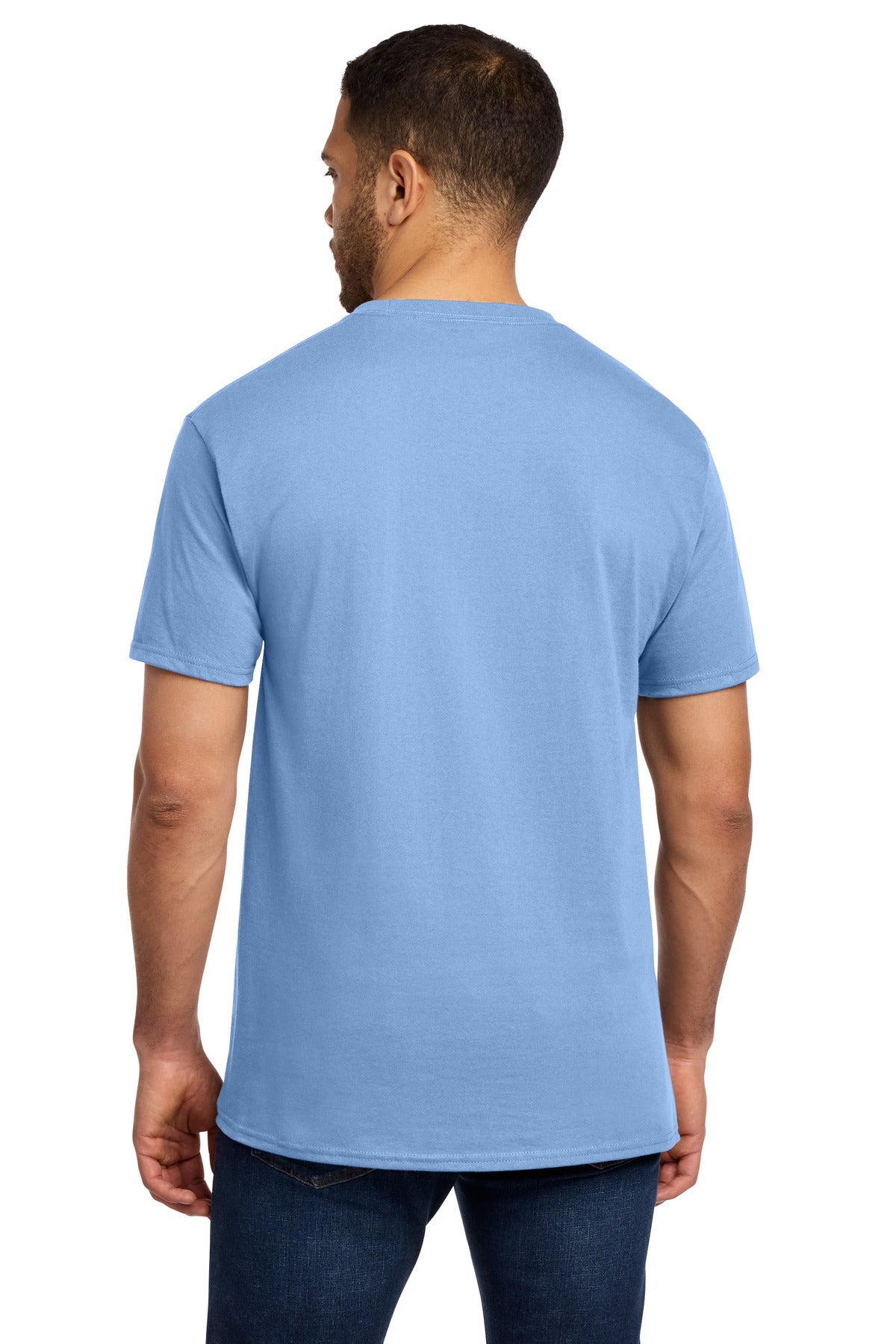 Port & Co Tall Essential Pocket Tee - Light Blue