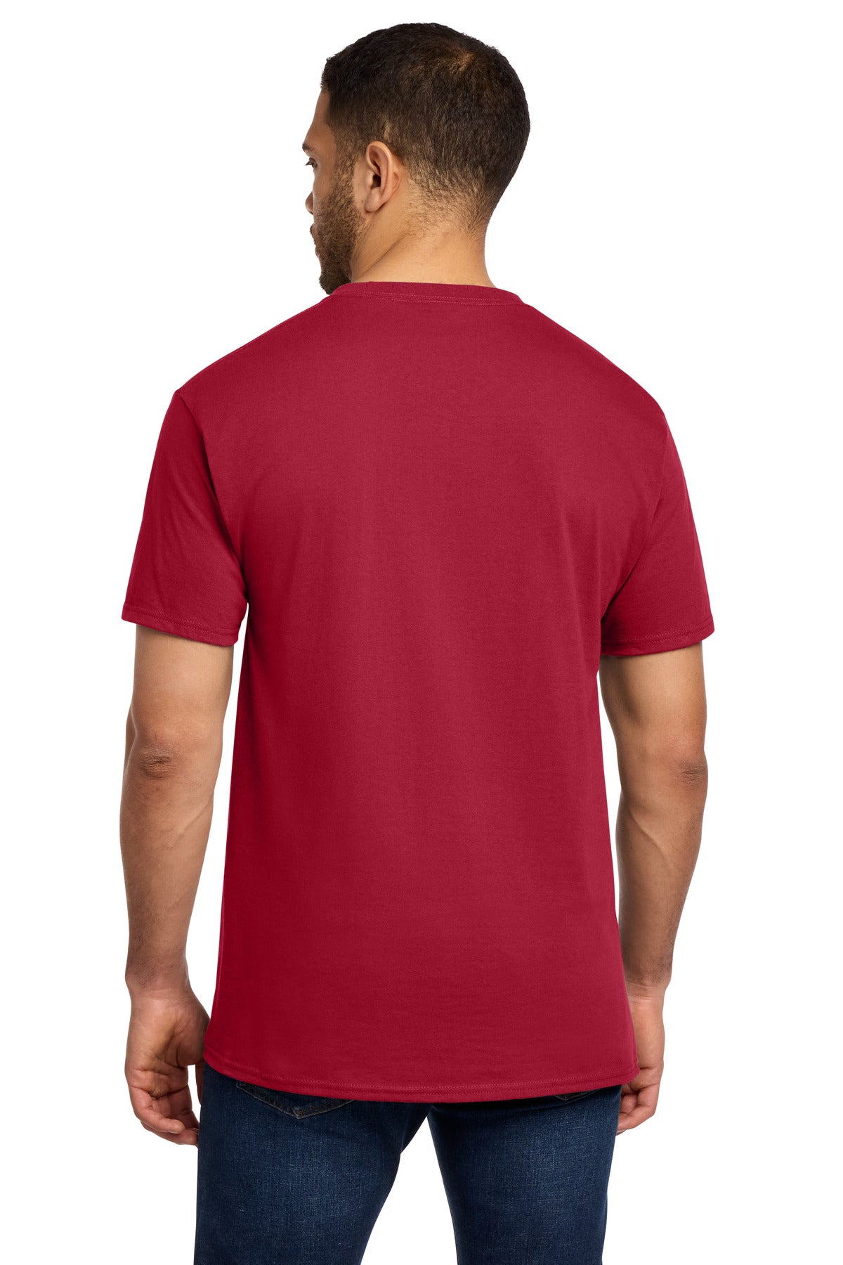 Port & Co Tall Essential Pocket Tee - Red