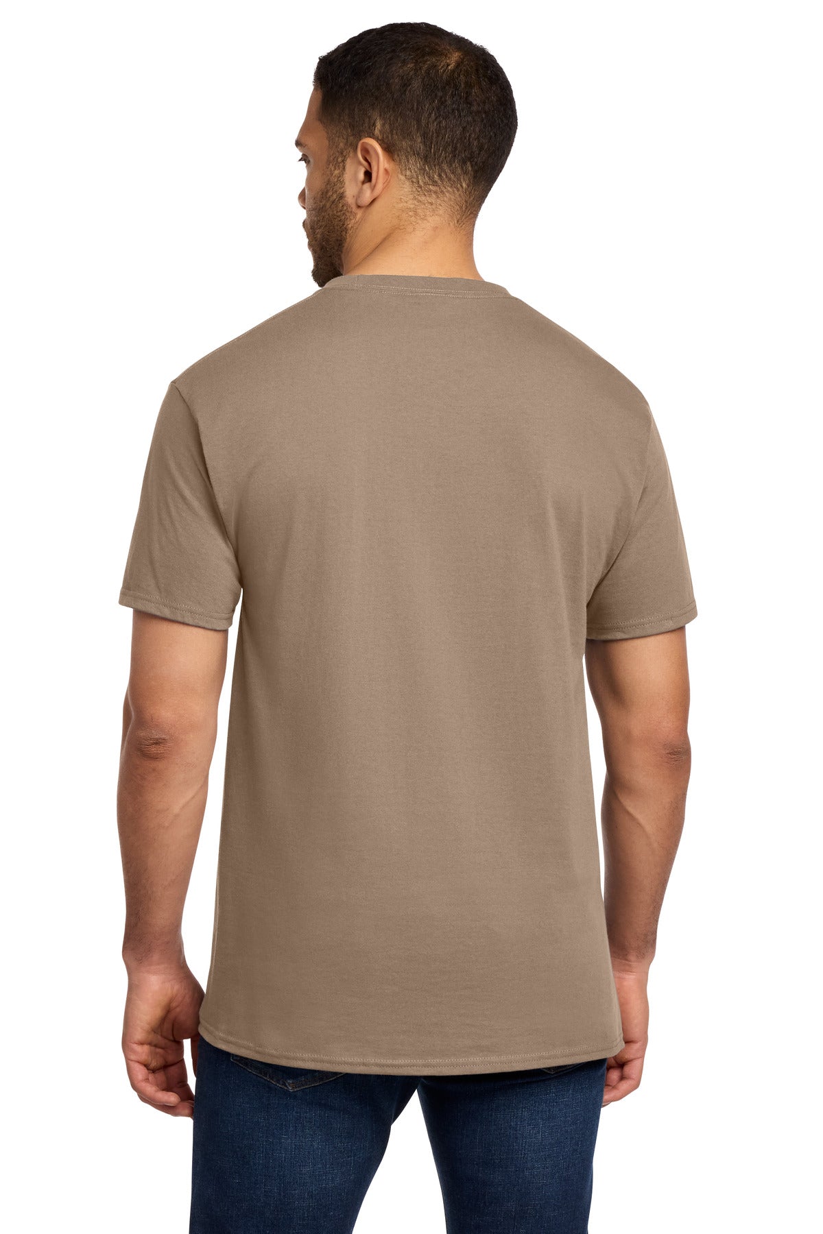 Port & Co Tall Essential Pocket Tee - Sand