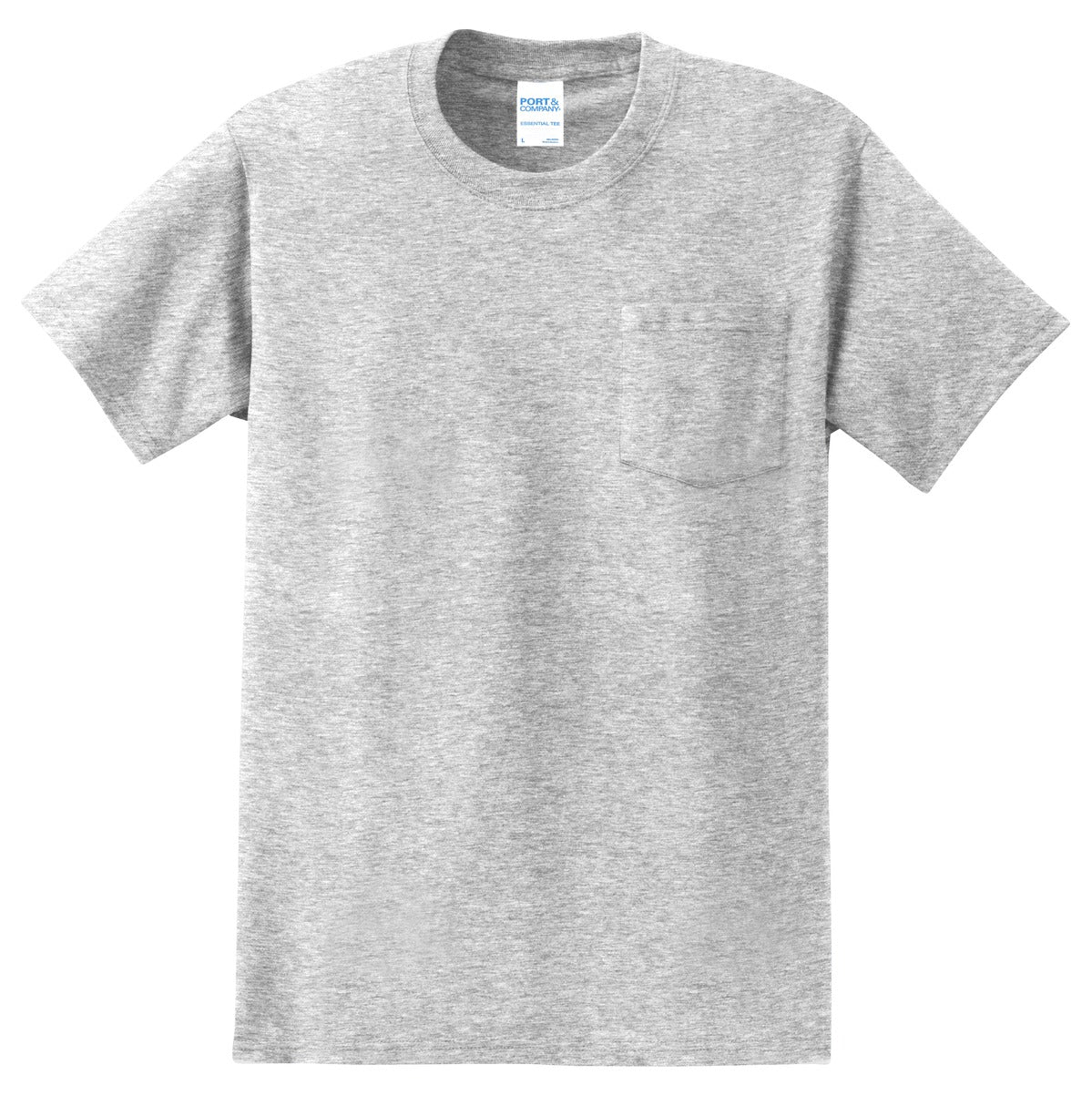 Port & Co Tall Essential Pocket Tee - Ash