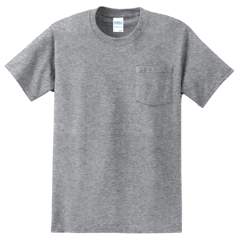 Port & Co Tall Essential Pocket Tee - Athletic Heather