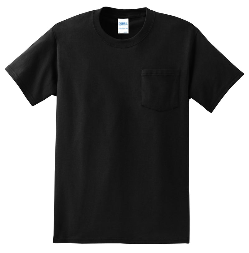 Port & Co Tall Essential Pocket Tee - Jet Black