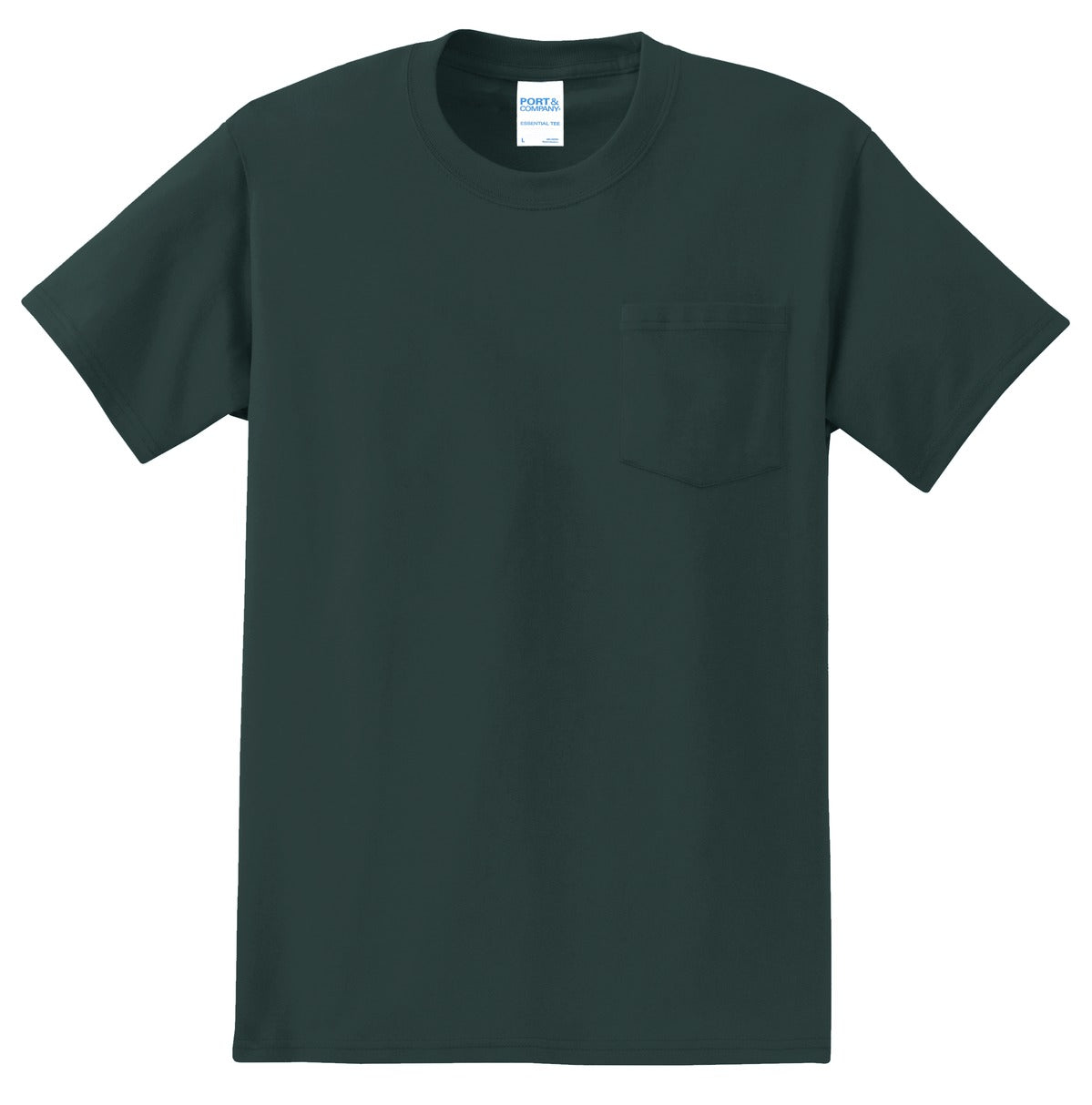Port & Co Tall Essential Pocket Tee - Dark Green