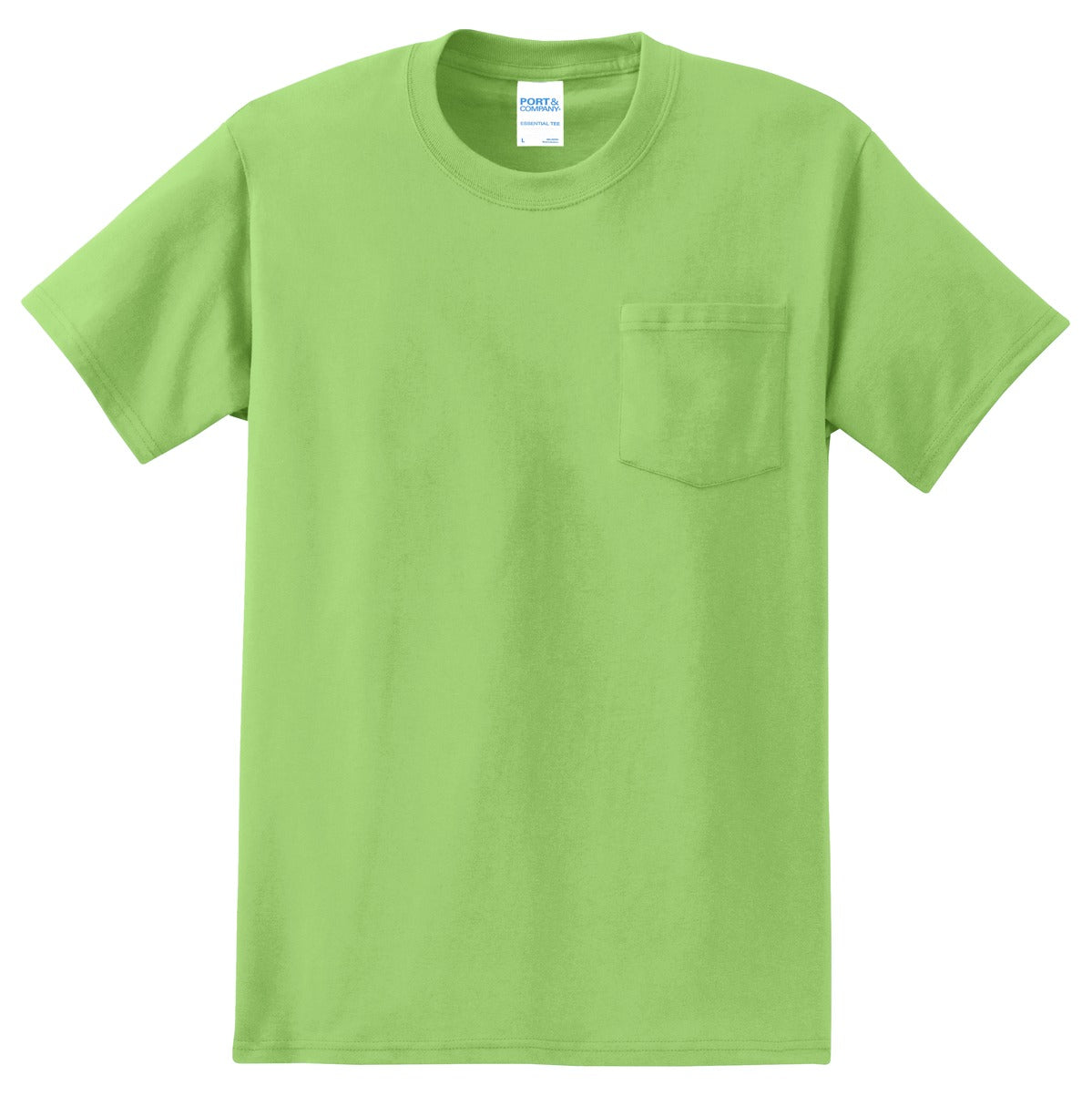 Port & Co Tall Essential Pocket Tee - Lime