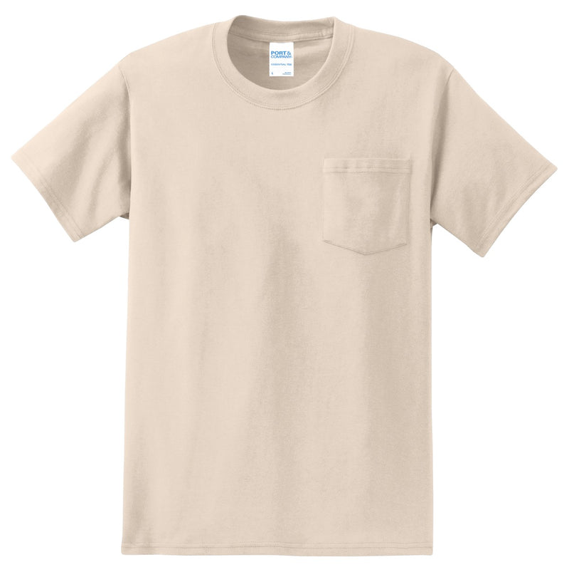 Port & Co Tall Essential Pocket Tee - Natural