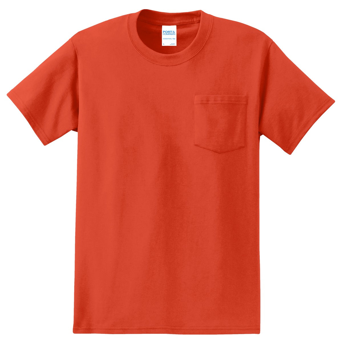 Port & Co Tall Essential Pocket Tee - Orange