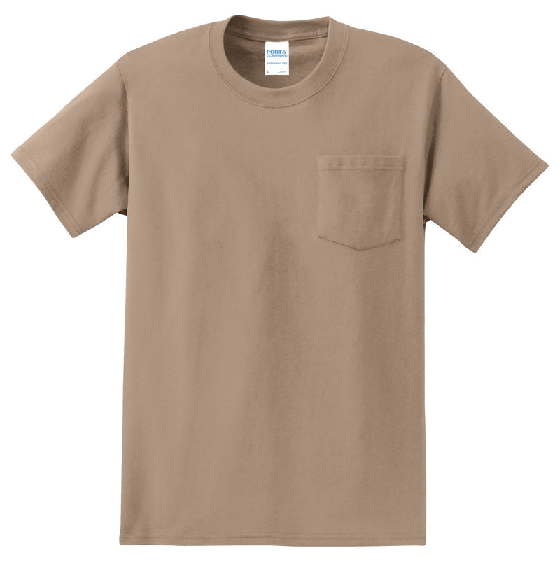 Port & Co Tall Essential Pocket Tee - Sand
