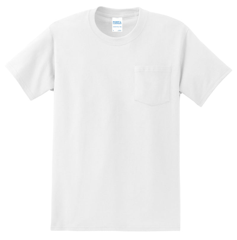 Port & Co Tall Essential Pocket Tee - White