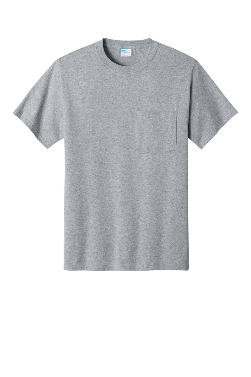 Port & Co Essential Pocket Tee - Athletic Heather