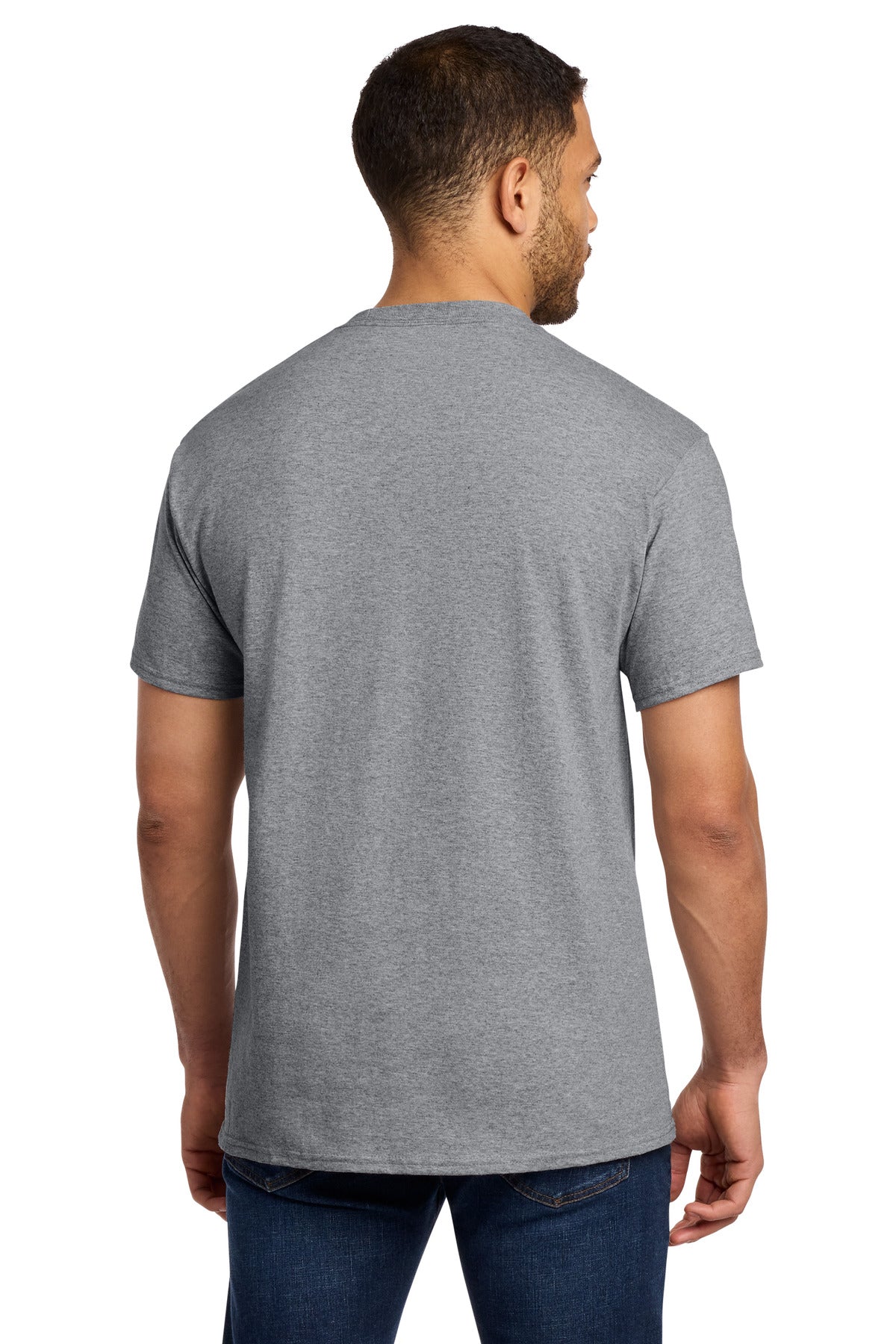 Port & Co Essential Pocket Tee - Athletic Heather