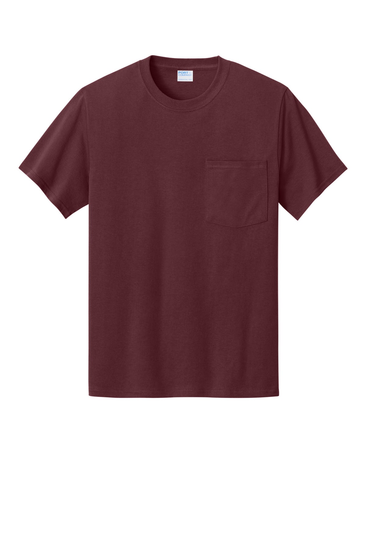 Port & Co Essential Pocket Tee - Athletic Maroon