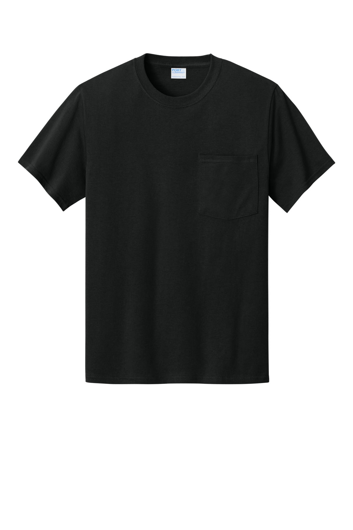 Port & Co Essential Pocket Tee - Jet Black
