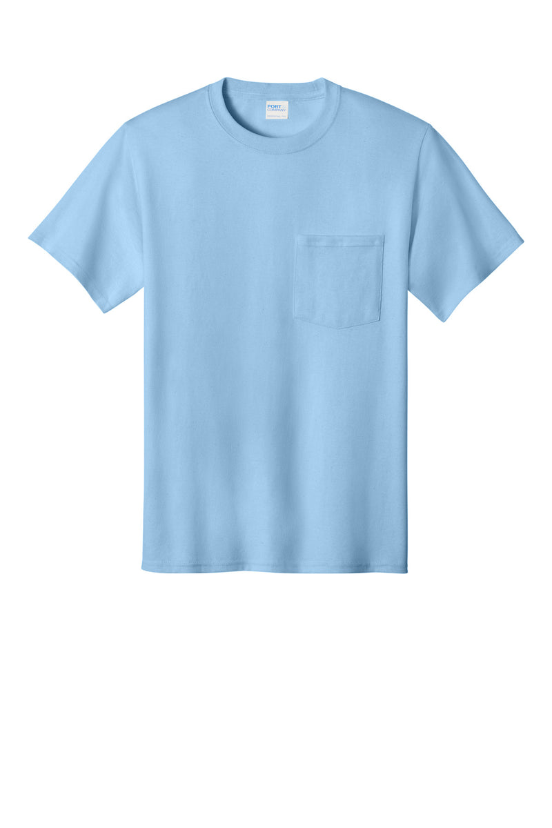 Port & Co Essential Pocket Tee - Light Blue