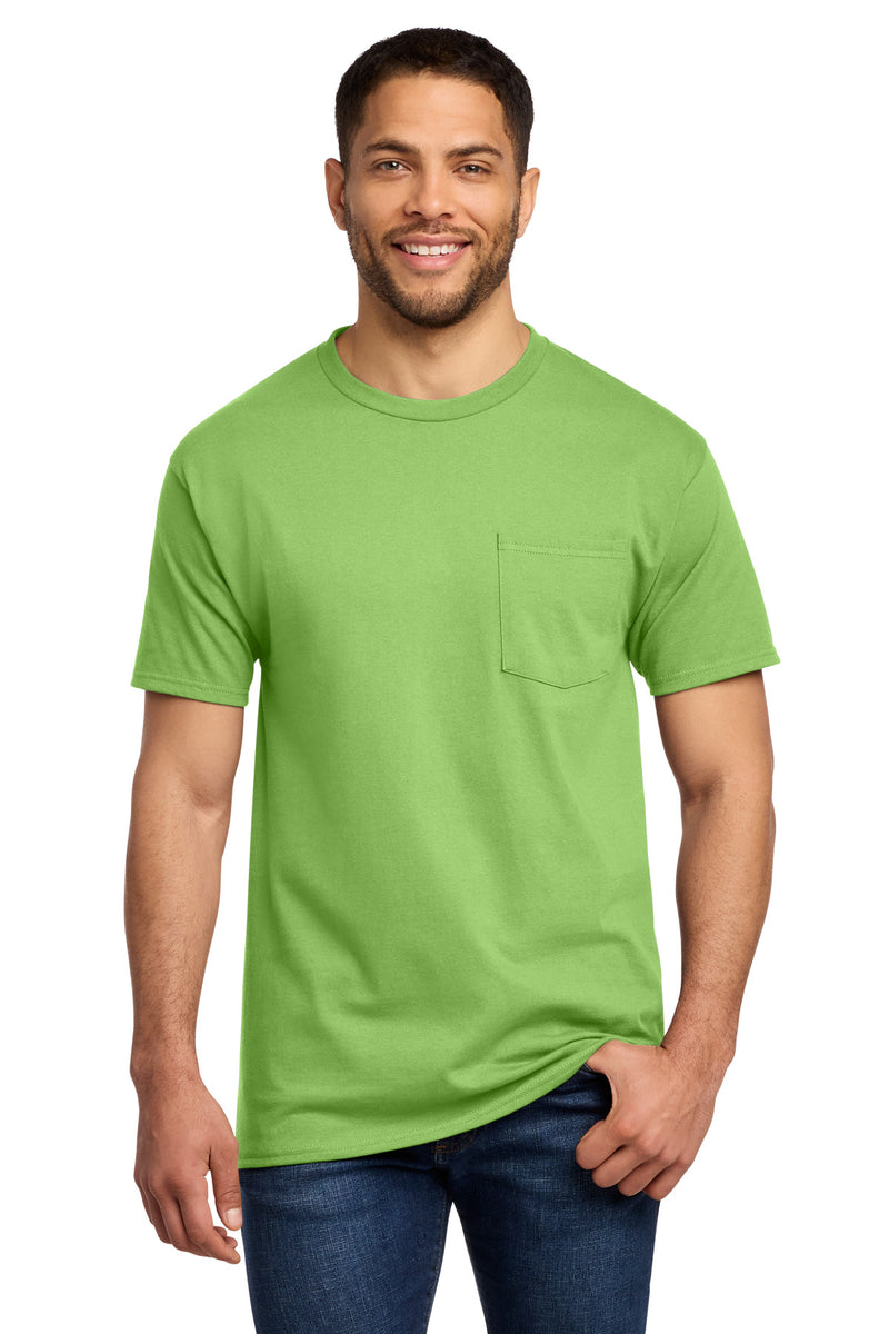 Port & Co Essential Pocket Tee - Lime