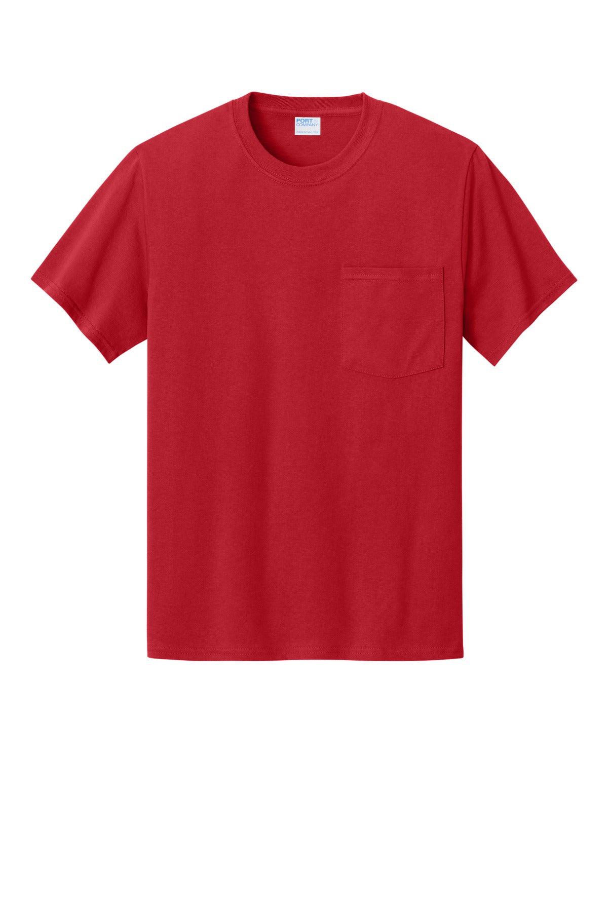 Port & Co Essential Pocket Tee - Red