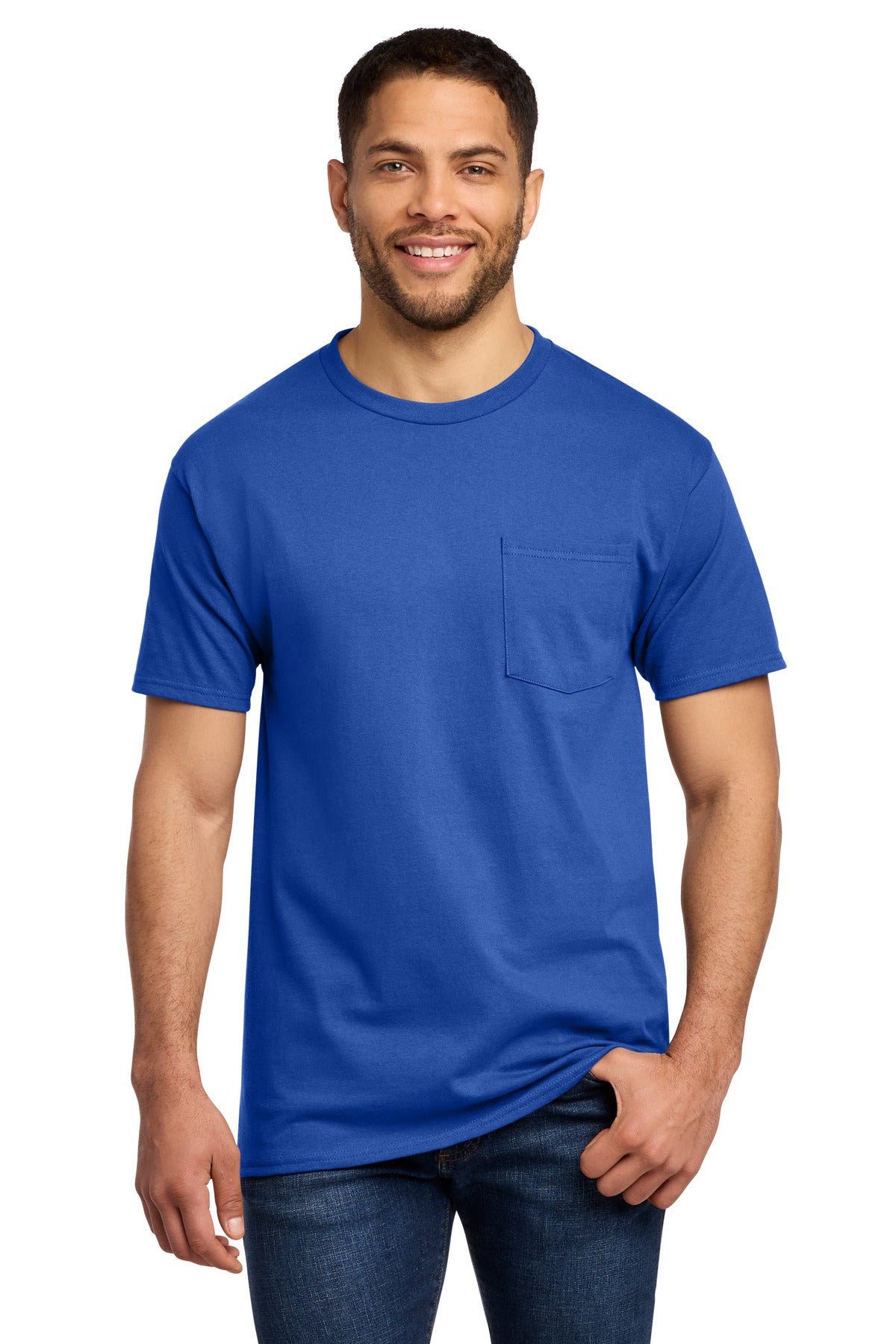 Port & Co Essential Pocket Tee - Royal