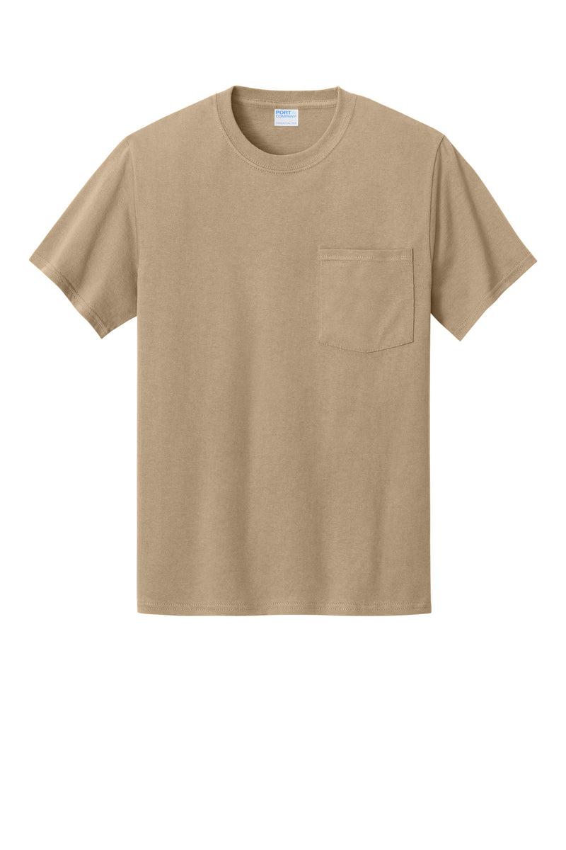 Port & Co Essential Pocket Tee - Sand