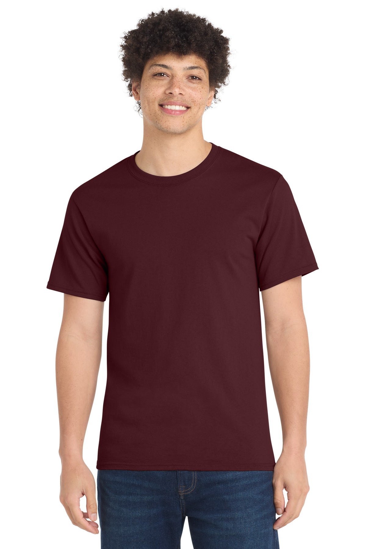 Port & Co Tall Essential Tee - Athletic Maroon