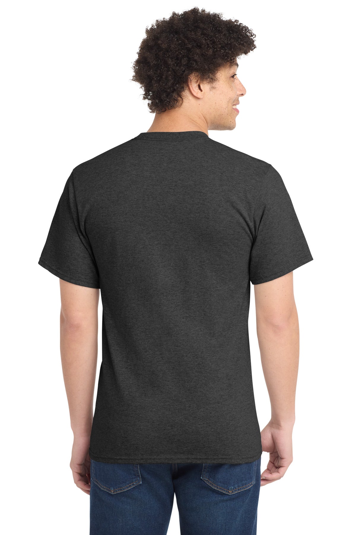 Port & Co Tall Essential Tee - Dark Heather Grey