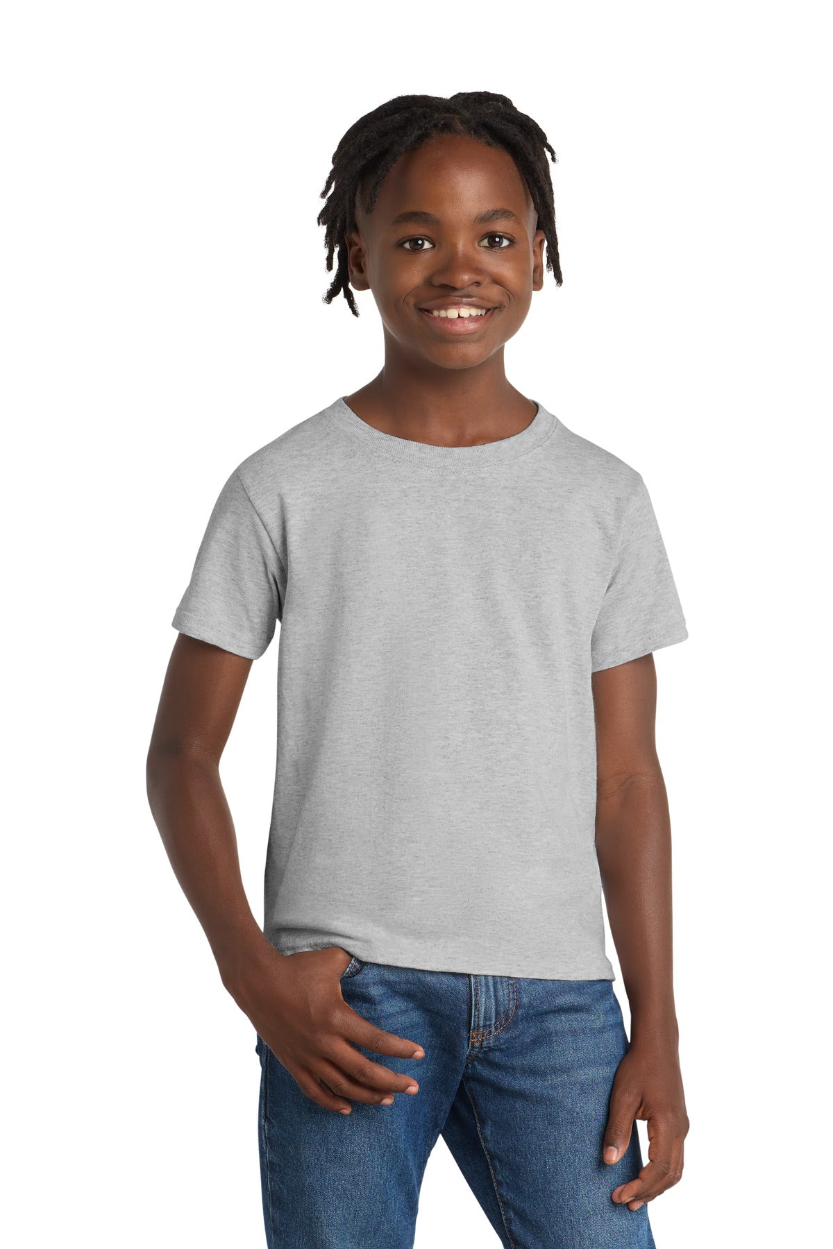Port & Co Youth Essential Tee - Ash