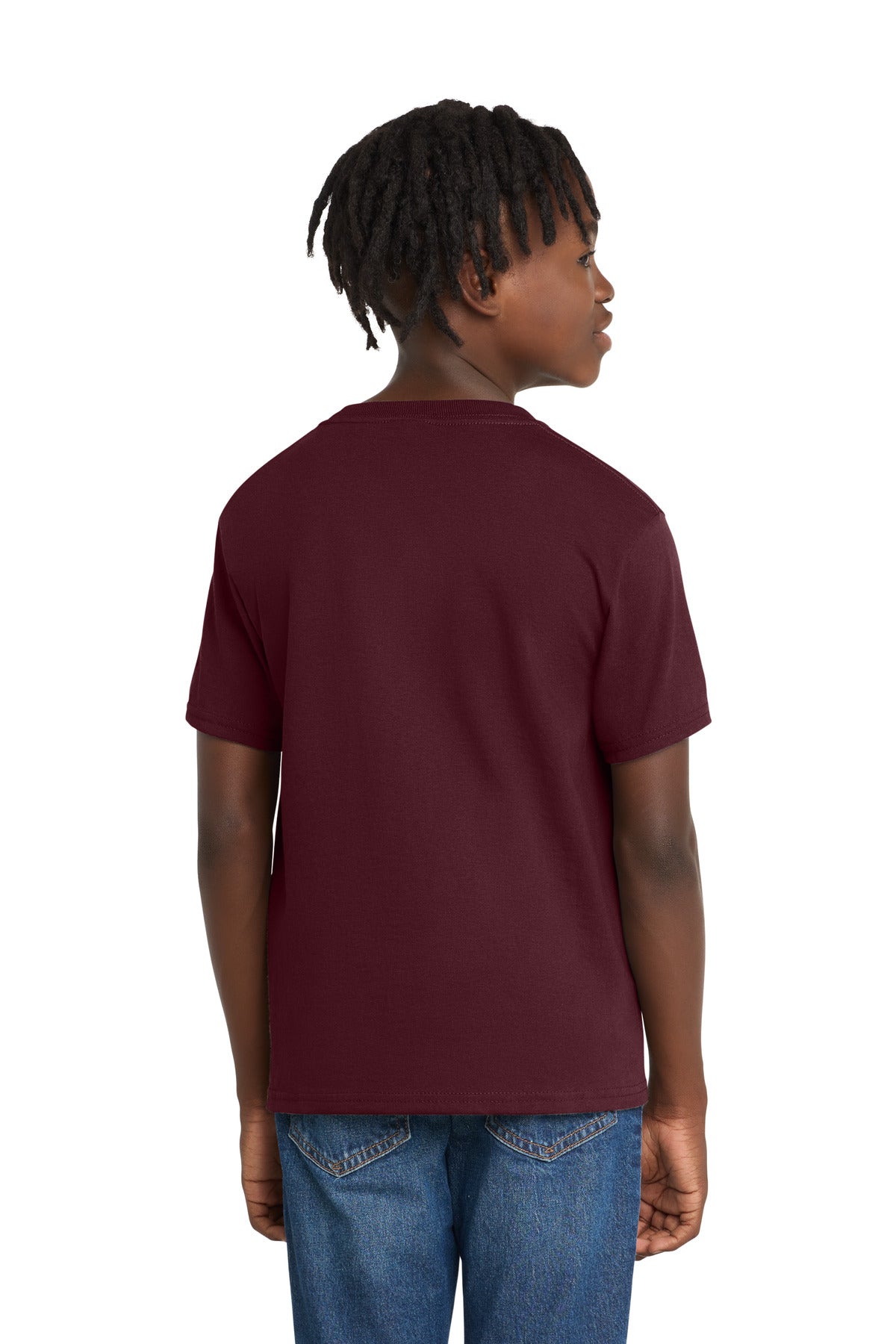 Port & Co Youth Essential Tee - Athletic Maroon