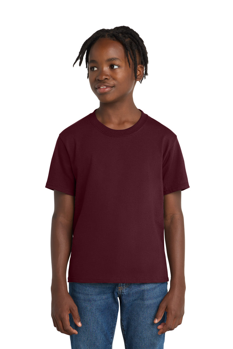 Port & Co Youth Essential Tee - Athletic Maroon
