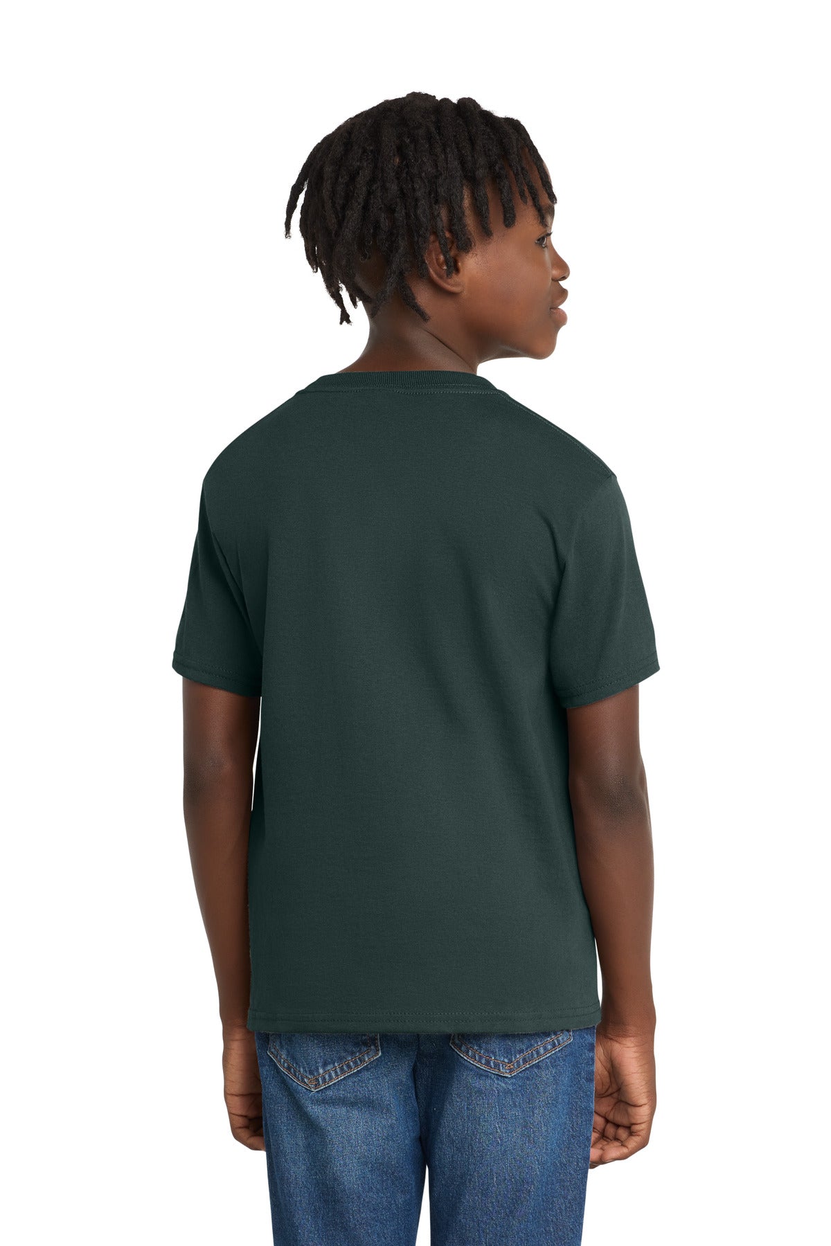 Port & Co Youth Essential Tee - Dark Green