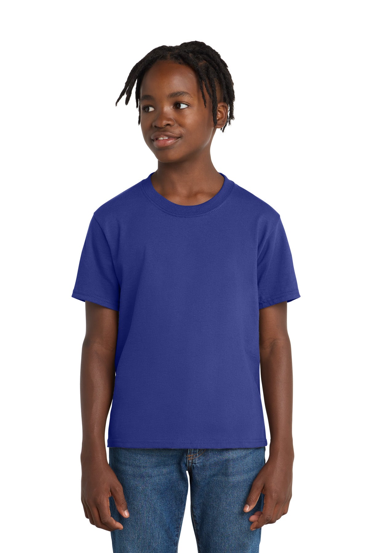 Port & Co Youth Essential Tee - Deep Marine