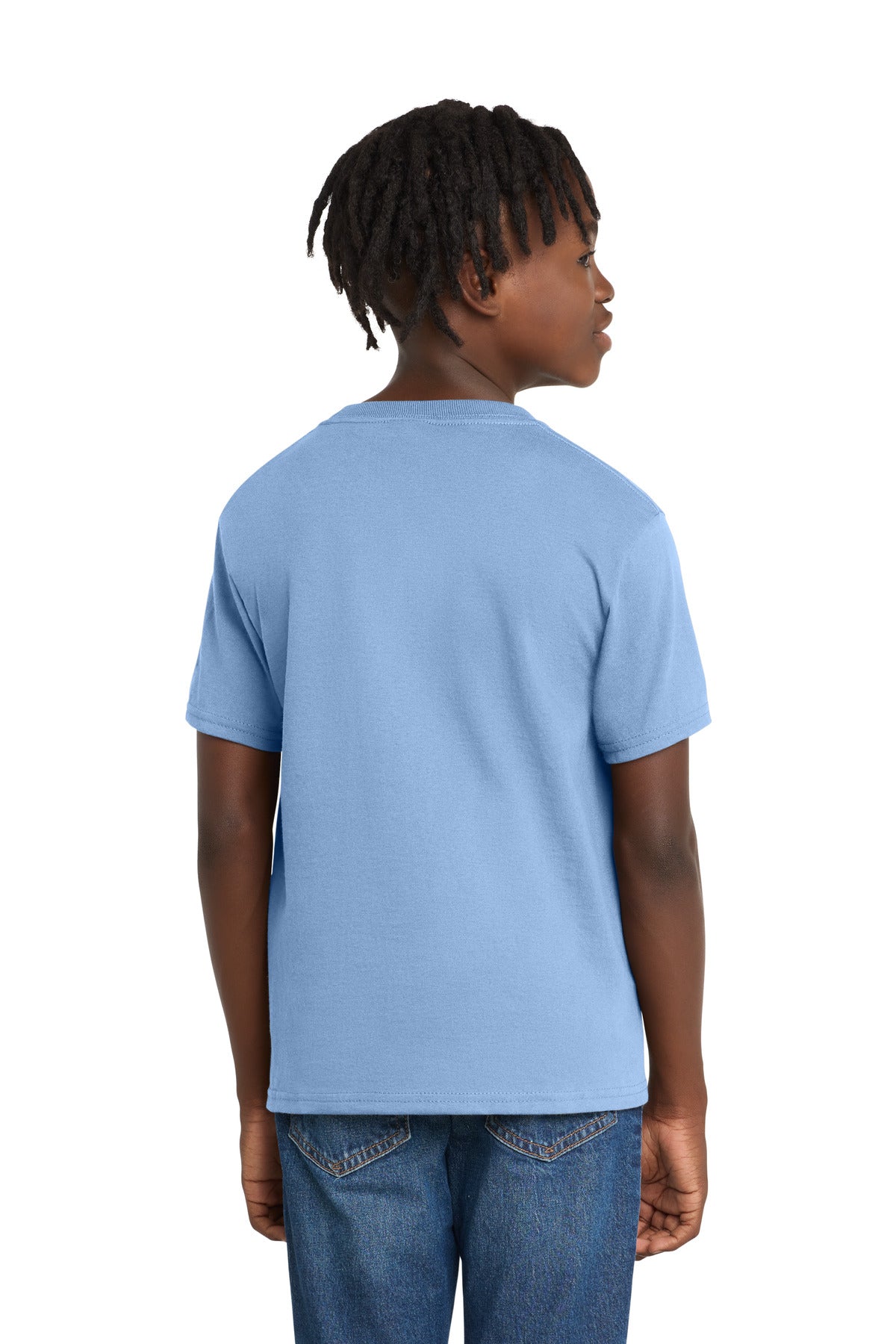 Port & Co Youth Essential Tee - Light Blue