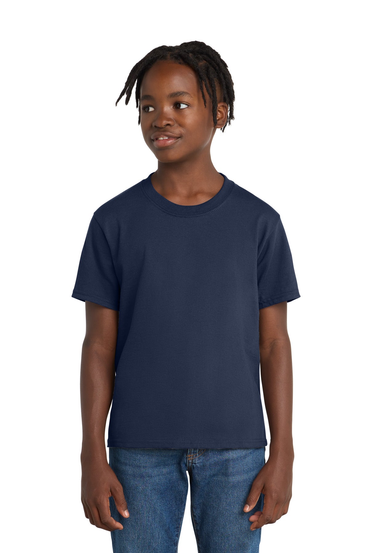 Port & Co Youth Essential Tee - Navy