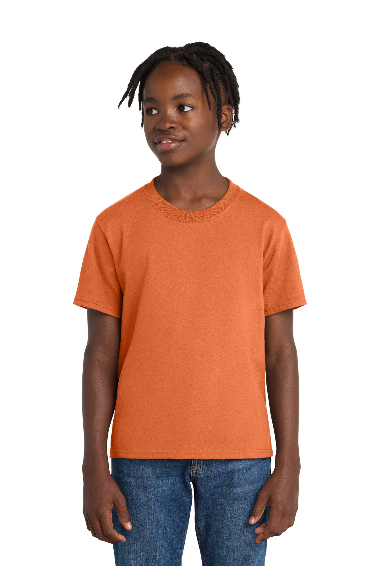 Port & Co Youth Essential Tee - Orange Sherbet