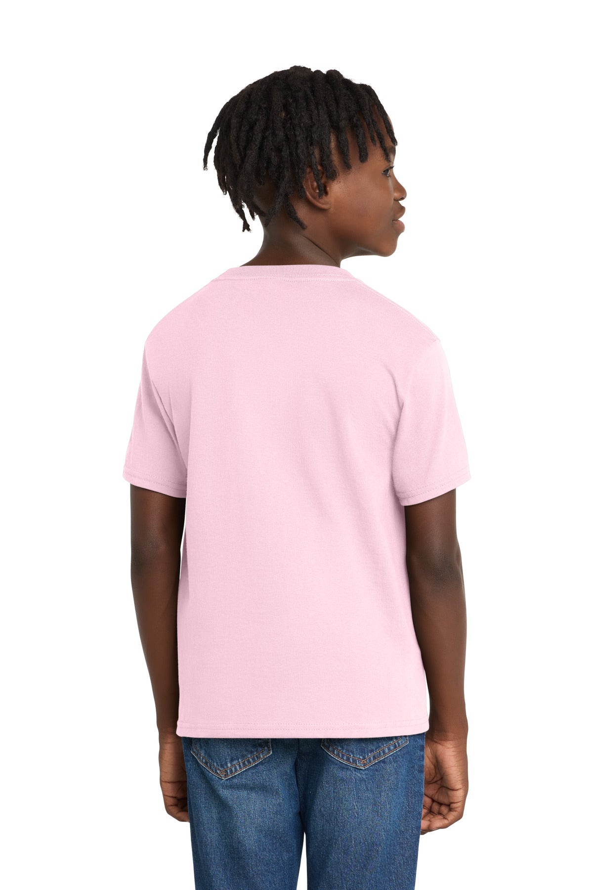 Port & Co Youth Essential Tee - Pale Pink