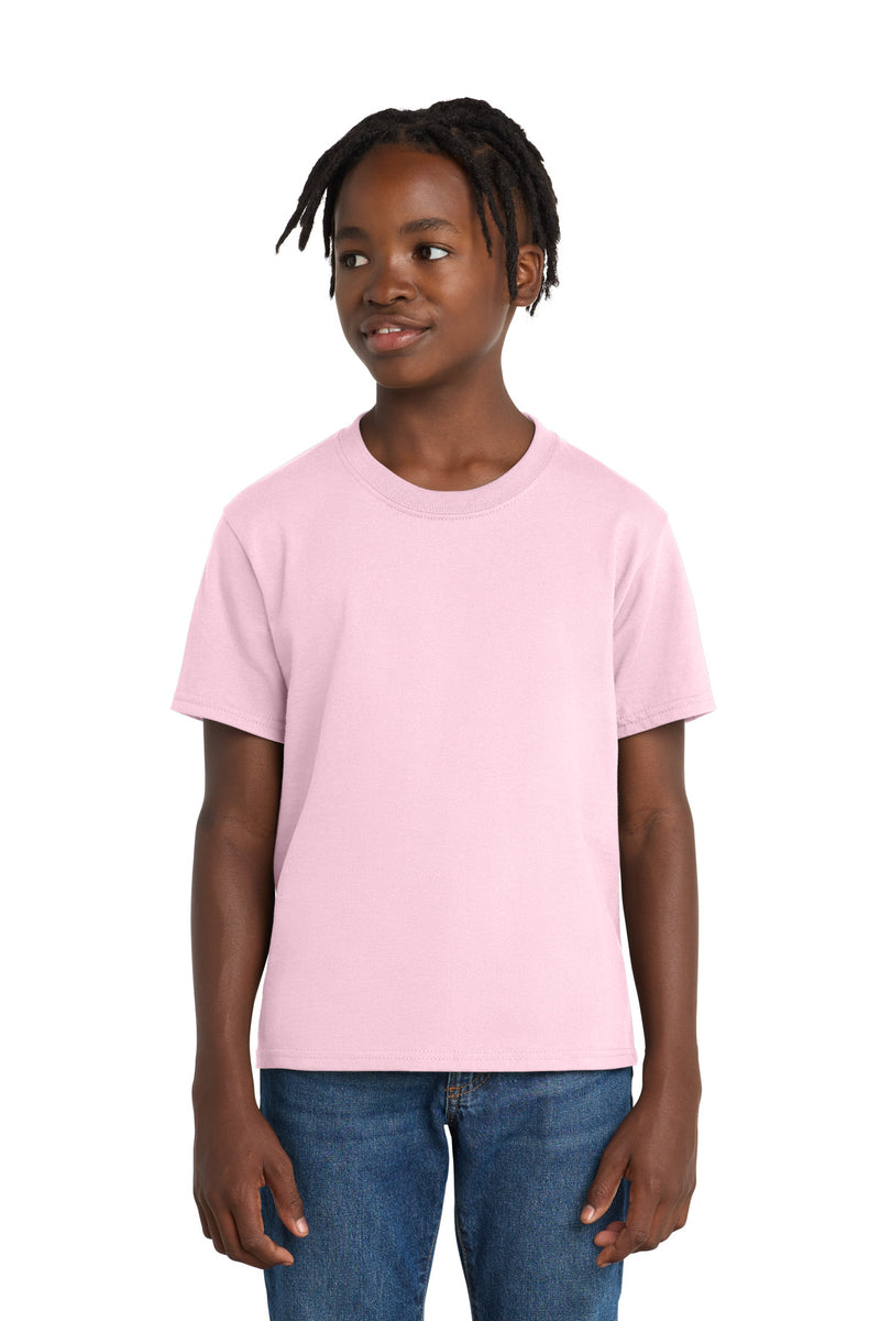 Port & Co Youth Essential Tee - Pale Pink