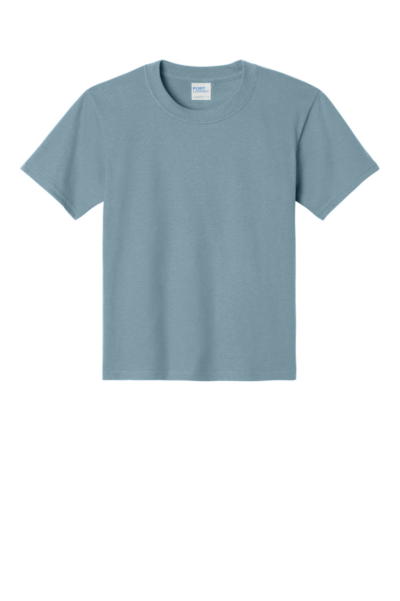 Port & Co Youth Essential Tee - Stonewashed Blue