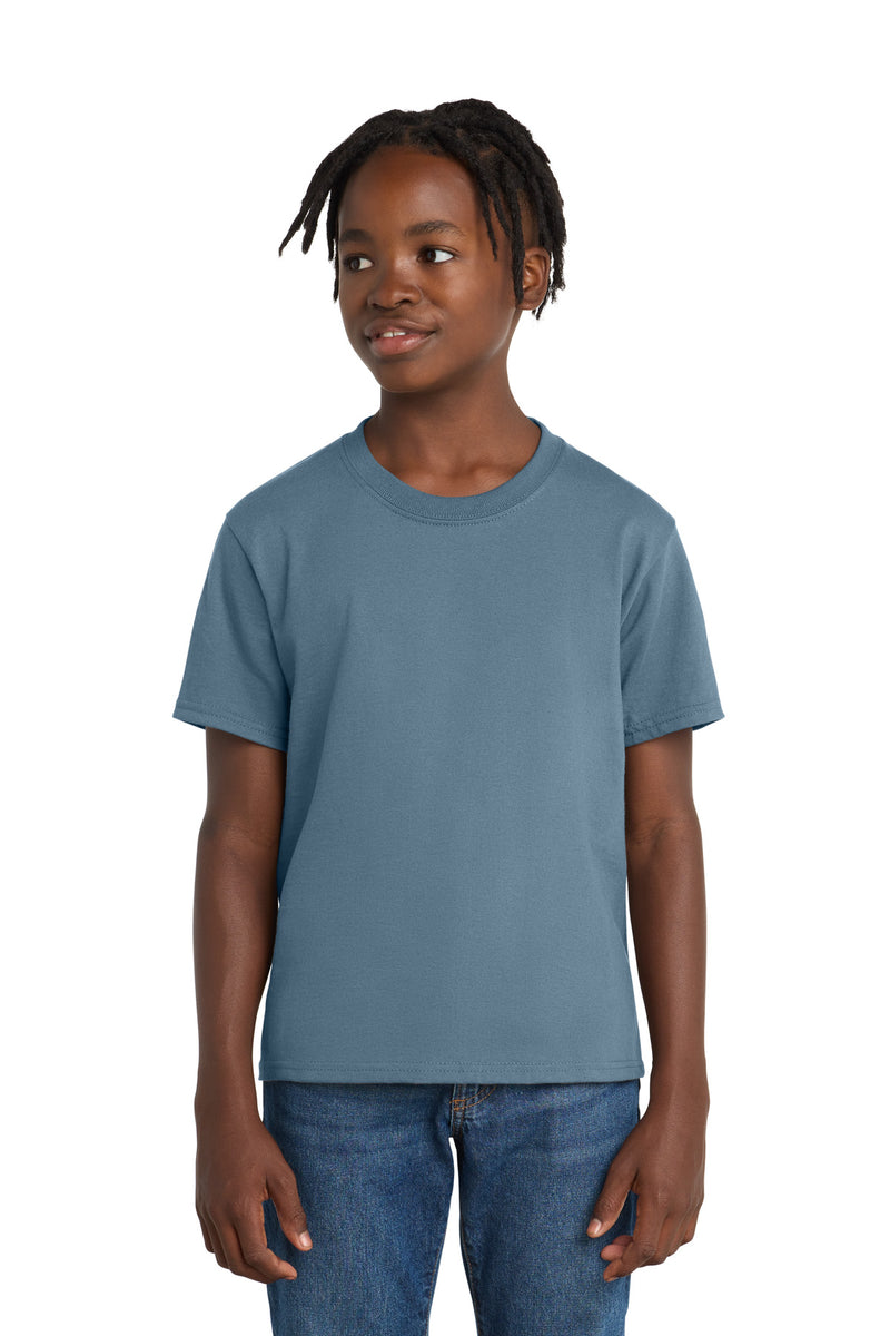 Port & Co Youth Essential Tee - Stonewashed Blue