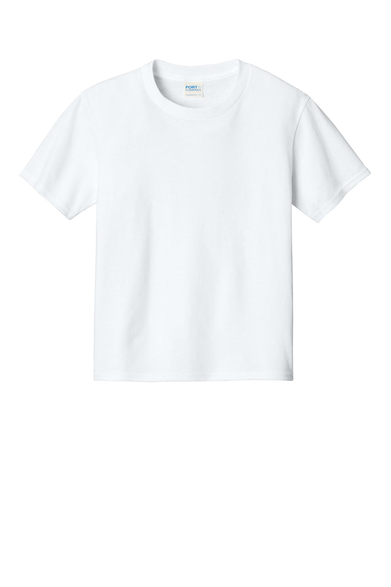 Port & Co Youth Essential Tee - White