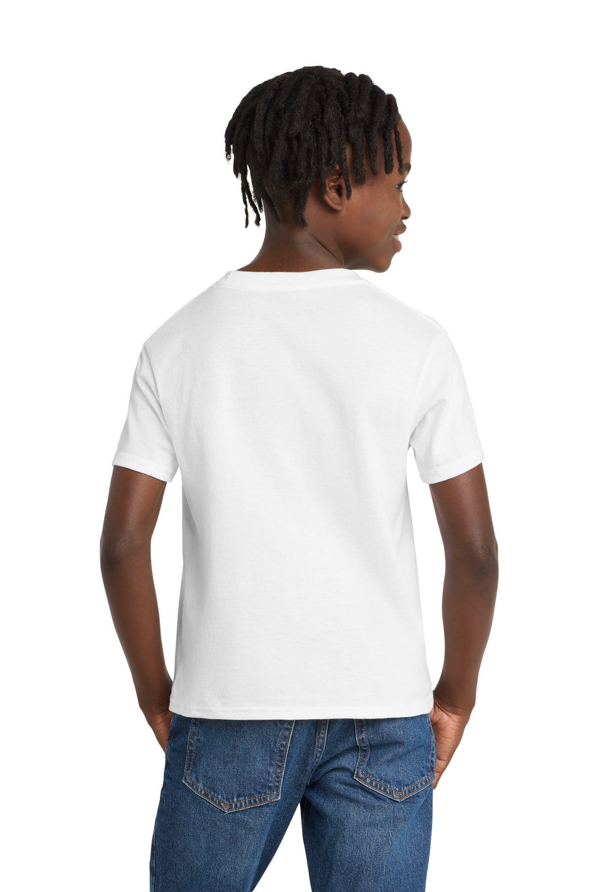Port & Co Youth Essential Tee - White