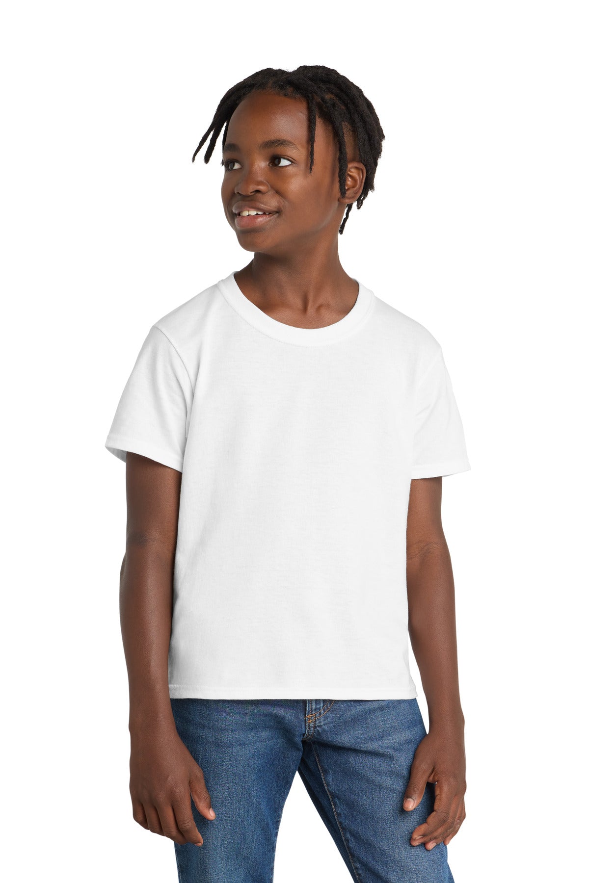 Port & Co Youth Essential Tee - White