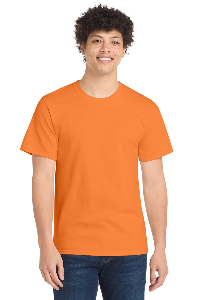 Port & Co Essential Tee - Orange Sherbet